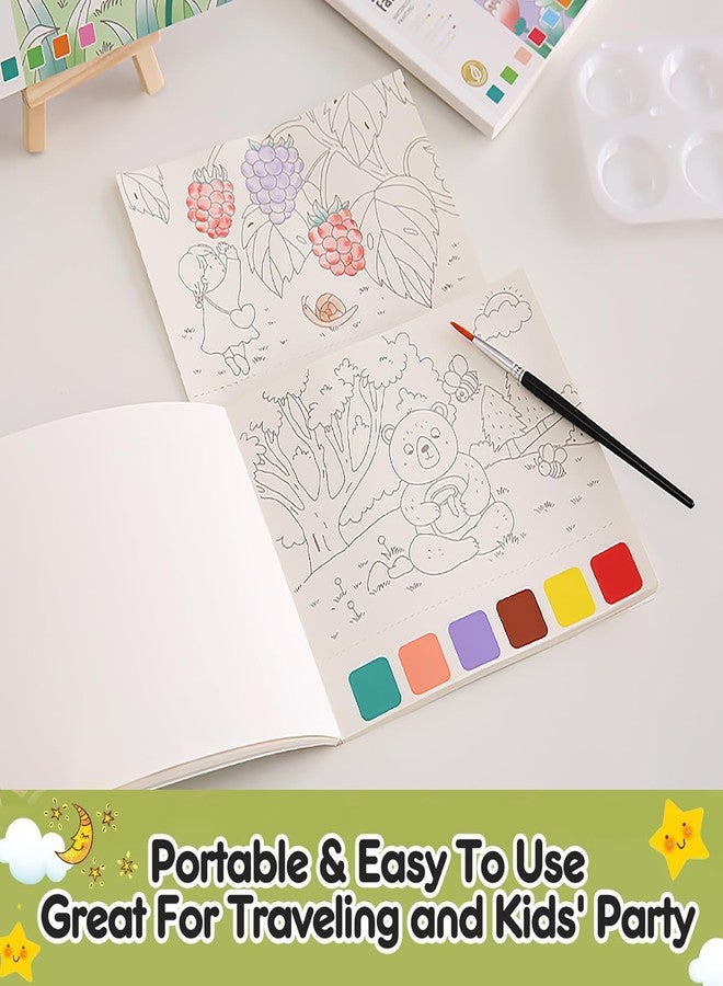 AP ARTSPER Watercolor Coloring Books 3 Pack 60 Sheet for Teens & Adults, Mess-Free Pocket Cartoon Painting Graffiti Paper Bookmarks, Arts Crafts Drawing, Party Favors, Travel Activities 5.9 * 5.1inch - Image 2